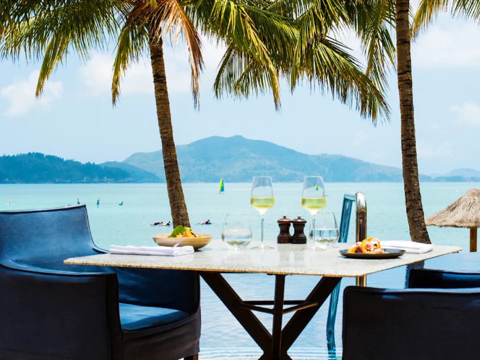 Beachfront dining at the Beach Club Restaurant