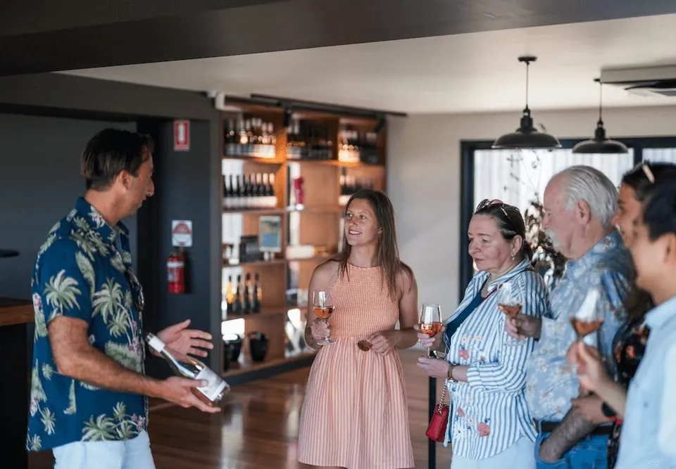 A long lunch at a local Freycinet winery