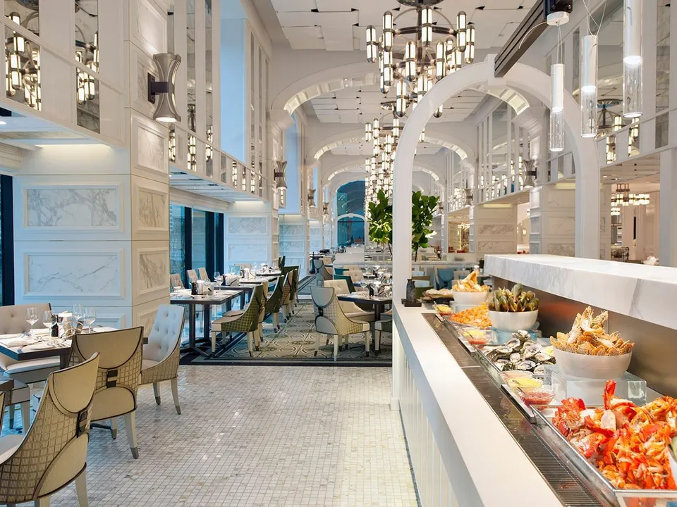 The Conservatory restaurant, Crown Towers' grand all-day dining venue overlooking the Yarra