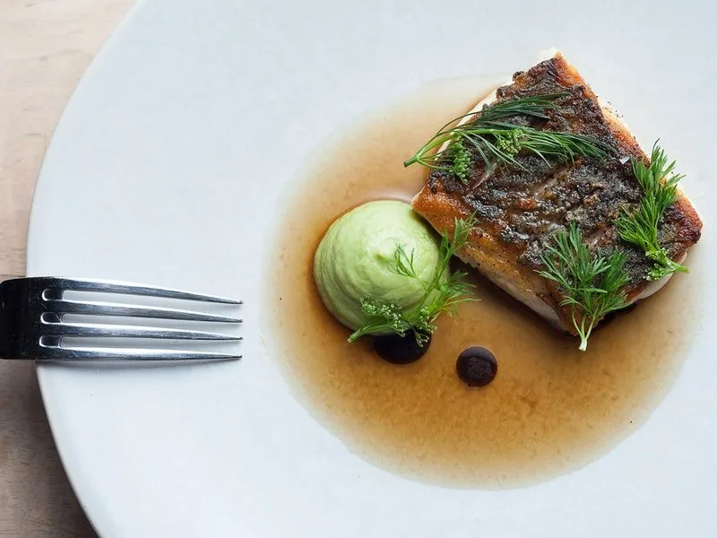 A dish from the seasonal degustation dinner