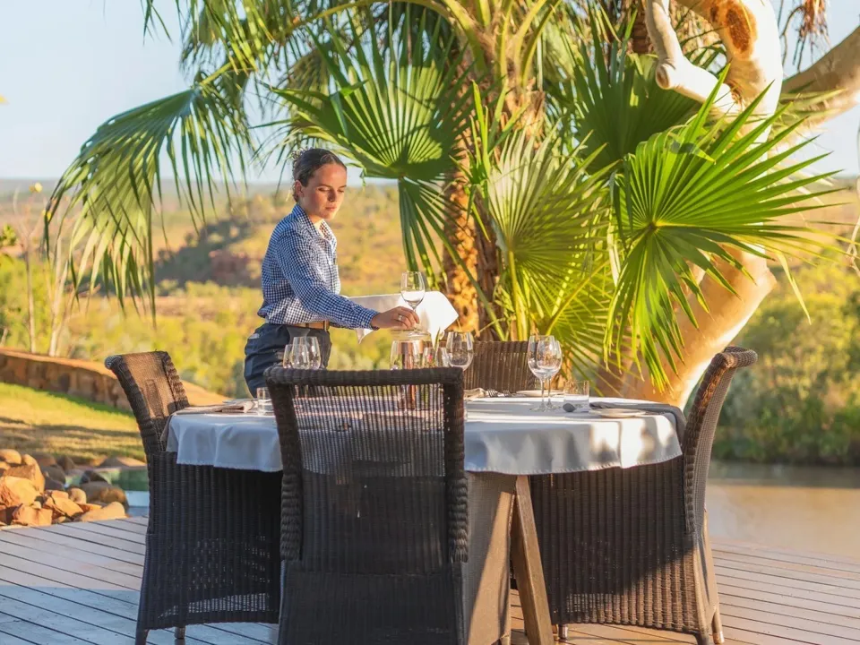 Al fresco dining under the Kimberley stars