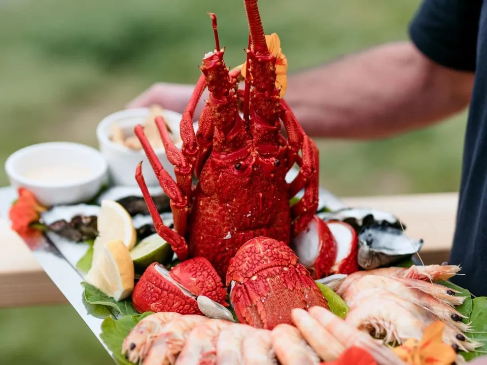 Locally sourced seafood platter