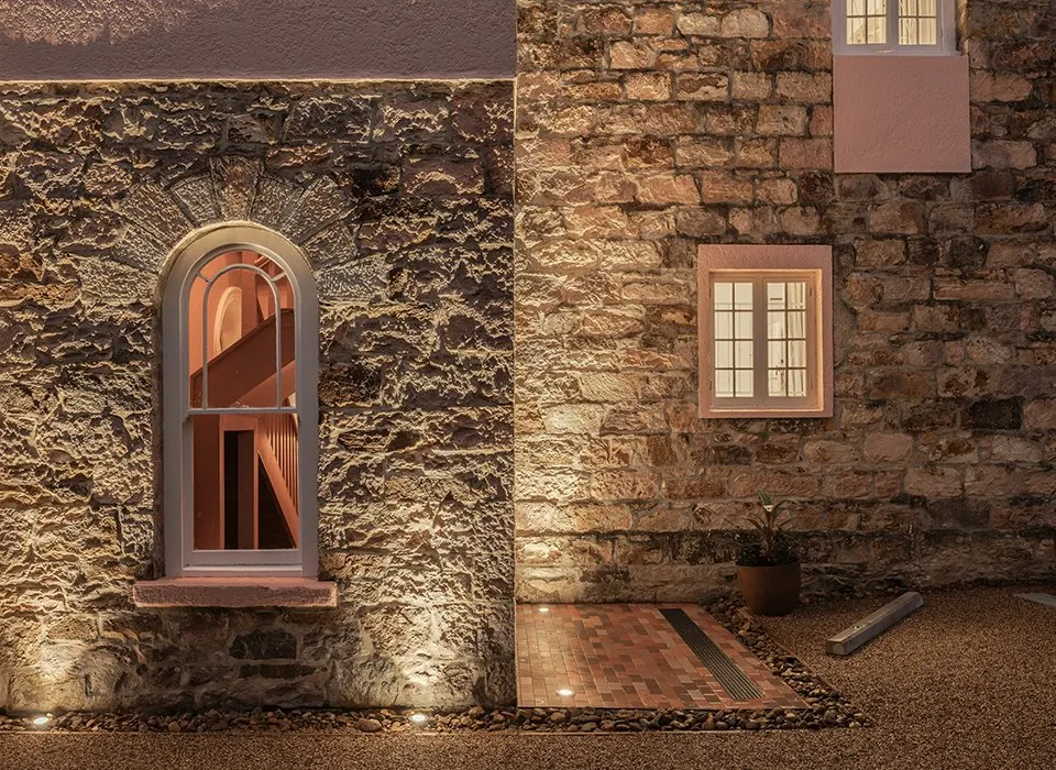 The heritage schoolhouse on James Street