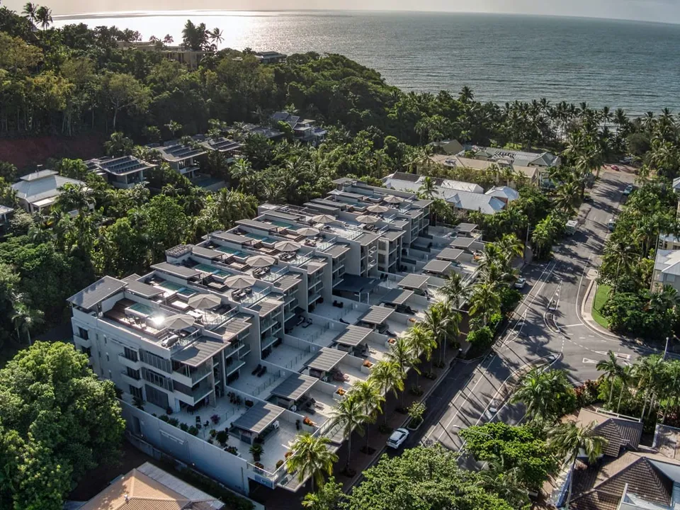 Coconut Grove and Four Mile Beach from above