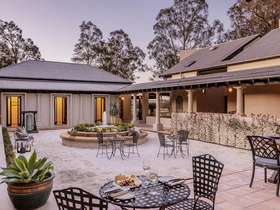 Tower Lodge courtyard with heated pool