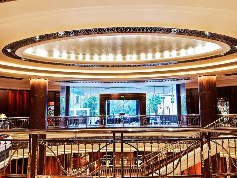 The grand art deco lobby