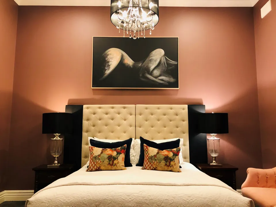 The Dudley King Room with signature mood lighting