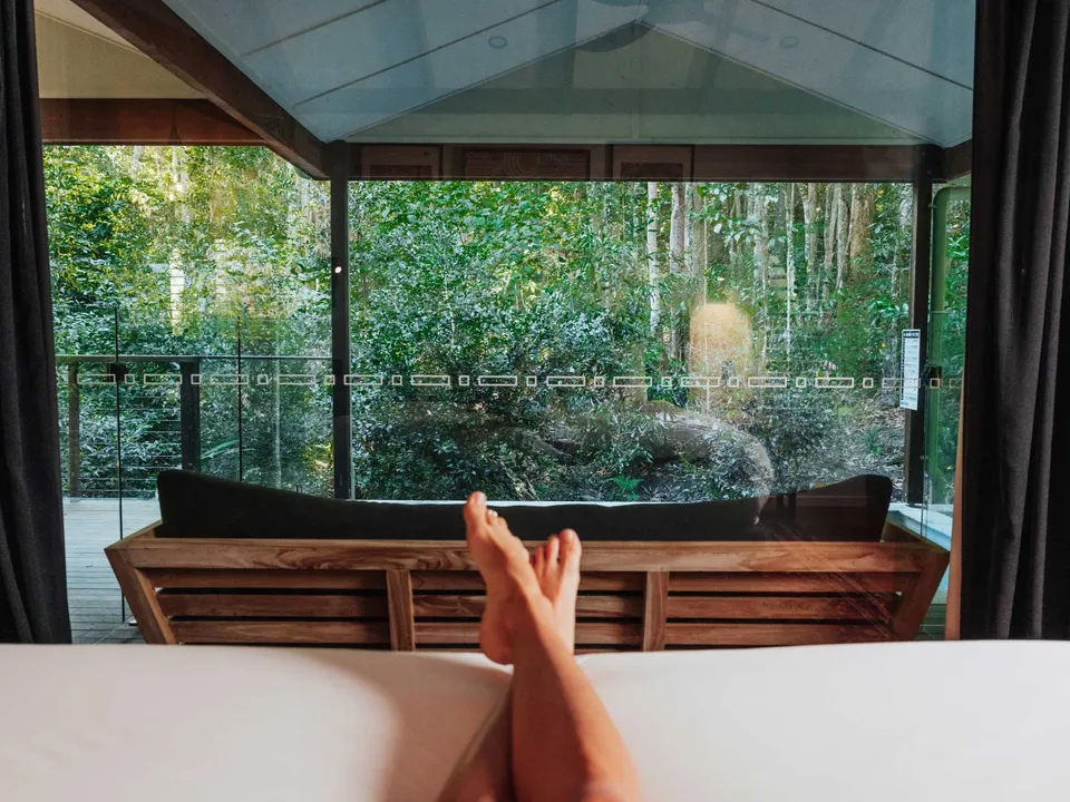 Waking up to rainforest views from the Black Cockatoo villa