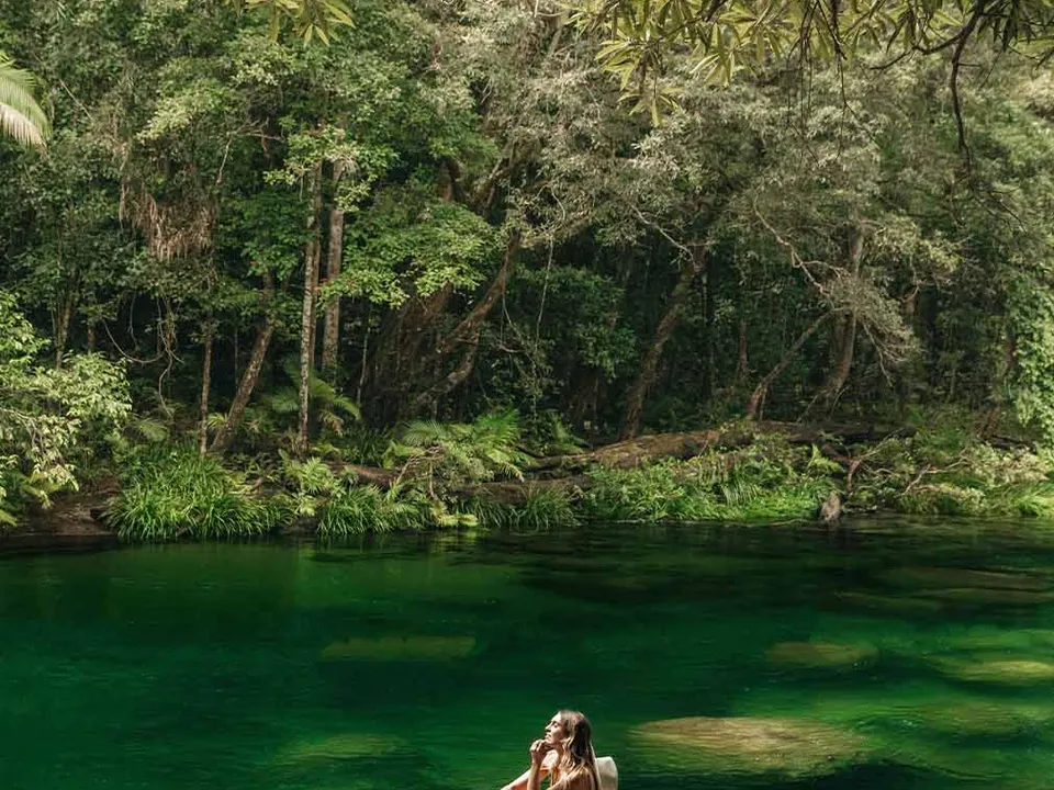 The Healing Waters Spa treatment room overlooking the river